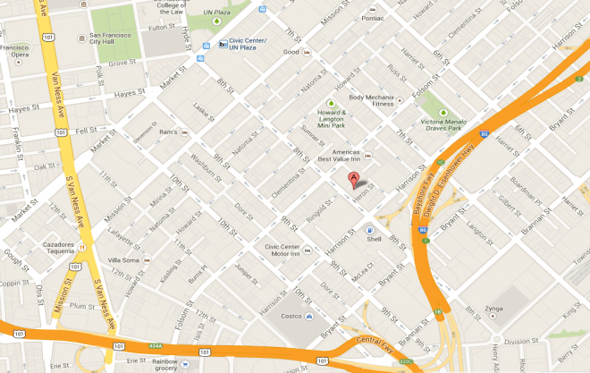 Map to SFMI's offices.
