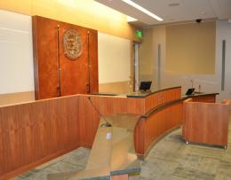 Richard E. Arnason Justice Center Judicial Bench with AV facilities